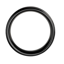 Tungsten Ring 2mm Center Raised Black Brushed Matte Finish Band