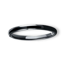 Tungsten Ring Black Dome Design High Polish Finish Gorgeous 2mm Band