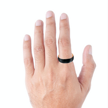 Tungsten Ring Brushed Matte Finish With Inside Rose Gold Dome Edge Band