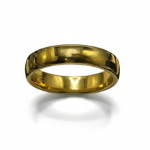 Tungsten Ring Domed Gold Glossy High Polished Band Durable Scratch Resistant Unisex Commitment Band - Ring