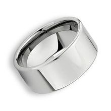 Tungsten Ring Domed Silver Glossy High Polished Band