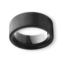 Tungsten Ring Flat Black Brushed Finished Classic Band