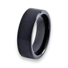 Tungsten Ring Flat Black Brushed Finished Classic Band