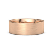 Tungsten Ring Flat Satin Finish Brushed Rose Gold Plated Band