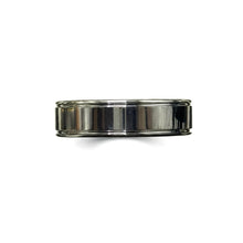Tungsten Ring Silver Polish Stepped Edge Stylish Band Durable Scratch Resistant Unisex Wedding Band - Ring
