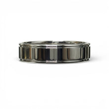 Tungsten Ring Silver Polish Stepped Edge Stylish Band Durable Scratch Resistant Unisex Wedding Band - Ring