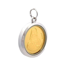 Tri-Dhatu Mother Blessed Cameo Pendant – Handcrafted Catholic Talisman in Gold Silver & Copper for Peace Grace & Divine