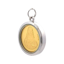 Tri-Dhatu Mother Blessed Cameo Pendant – Handcrafted Catholic Talisman in Gold Silver & Copper for Peace Grace & Divine