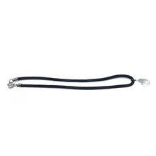 White Crystal Stone 14mm Drop Shape With Black Twisted Cord Pendant Necklace Known For Clarity Positivity And Balance