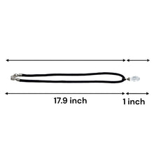 White Crystal Stone Pendant 20mm Drop Shape With Black Twisted Cord Necklace Symbol Of Purity Clarity And Calm Energy