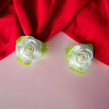 Handmade Earrings Fish Scales White Rose Jewelry