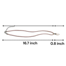 White Glass Drop Stone 16mm With Light Pink Twisted Cord Pendant Necklace Inspired By Soft Tones And Minimal Elegance
