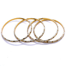 White Yellow Gold Plated metal 1 Piece Bangle Showcasing Traditional Design with Engraved Geometric Elements - Bracelet