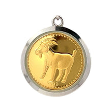 Year of the Goat Tri-Dhatu Pendant – Handcrafted Chinese Zodiac Talisman in Gold Silver & Copper for Creativity