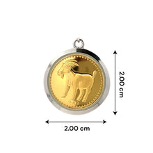 Year of the Goat Tri-Dhatu Pendant – Handcrafted Chinese Zodiac Talisman in Gold Silver & Copper for Creativity