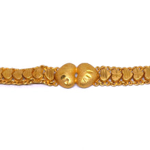 Yellow Gold Micron Plated Bracelet – Engraved Hearts & Layered Chain Design - Bracelet