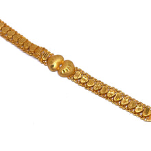 Yellow Gold Micron Plated Bracelet – Engraved Hearts & Layered Chain Design - Bracelet