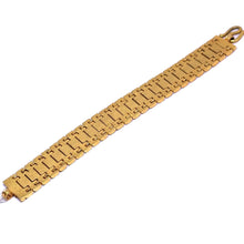 Yellow Gold Micron Plated Bracelet for Men – Bold Texture & Geometric Detail - Bracelet