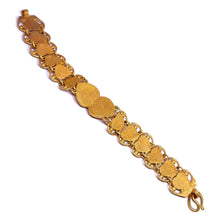 Yellow Gold Micron Plated Heart Bracelet – Micron Finish & Fine Engraving - Bracelet
