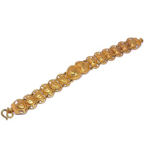 Yellow Gold Micron Plated Heart Bracelet – Micron Finish & Fine Engraving - Bracelet