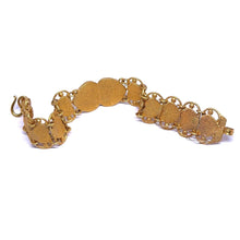 Yellow Gold Micron Plated Heart Bracelet – Micron Finish & Fine Engraving - Bracelet