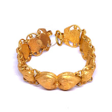 Yellow Gold Micron Plated Heart Bracelet – Micron Finish & Fine Engraving - Bracelet