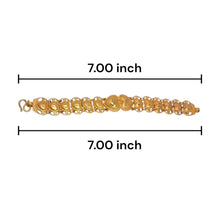 Yellow Gold Micron Plated Heart Bracelet – Micron Finish & Fine Engraving - Bracelet