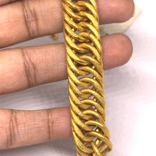 Yellow Gold Plated Rope Bracelet – Twisted Loop Chain in Bold Statement Design - Bracelet