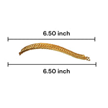 Yellow Gold Plated Rope Bracelet – Twisted Loop Chain in Bold Statement Design - Bracelet