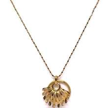 Yellow Plated Boho Style Sun Pendant Stainless Steel Necklace – Festive Inspired Bohemian Statement Piece - Necklace