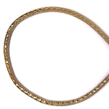 Yellow-Tone Shiny Snake Scale Linked Tube Necklace – Bold Modern Choker-Style Fashion Jewelry - Necklace